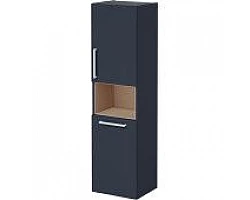 Пенал подвесной темно-синий матовый с бельевой корзиной R VitrA Root 68012