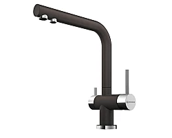 Смеситель для кухни с подключением к фильтру темный шоколад Omoikiri Nagano-DC