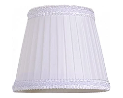 Абажур белый с белым кантом Tiffany World TW11-01bi