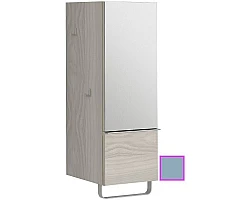 Полуколонна аквамарин матовый с зеркальной дверцей шарниры справа Jacob Delafon Odeon Up EB893D-M43