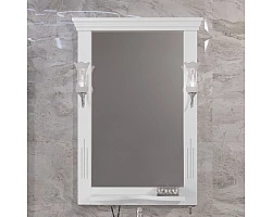 Зеркало 67,5x101 см белый матовый Opadiris Риспекто