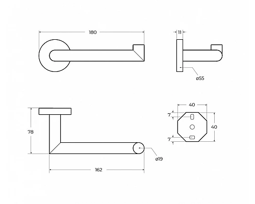 Держатель для туалетной бумаги CEZARES RELAX-PH2-GM