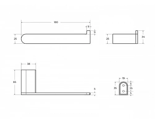 Держатель для туалетной бумаги CEZARES STYLUS-PH-NOP