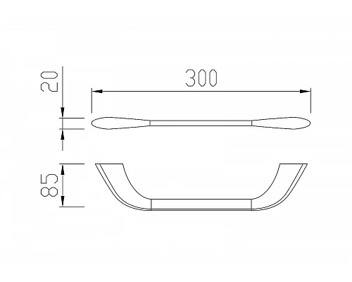 Полотенцедержатель 30см CEZARES LINER-TH02-01