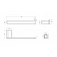 Полотенцедержатель 23 см CEZARES STYLUS-TH02-BORO