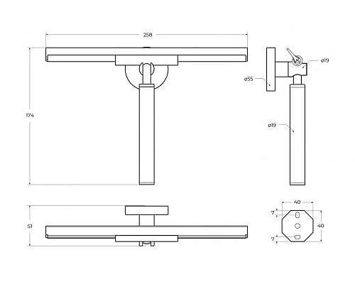 Скребок-водосгон для душевой шторки CEZARES RELAX-SV-01