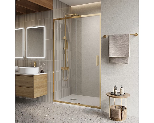 Душевая дверь в нишу BelBagno LUCE-BF-1-120-C-ORO