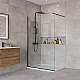 Душевая перегородка BelBagno KRAFT-L-1-120-C-NERO