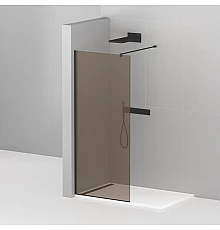 Душевая перегородка CEZARES LIBERTA-L-1-120-120-BR-NERO кронштейн 120см