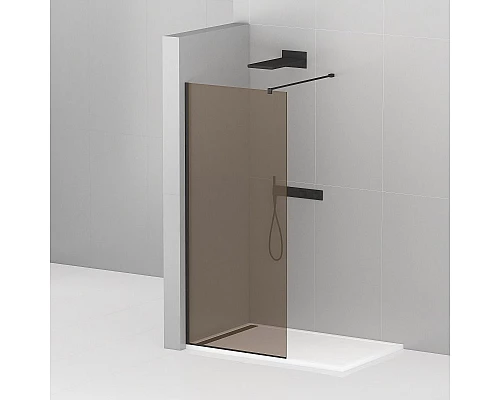 Душевая перегородка CEZARES LIBERTA-L-1-120-120-BR-NERO кронштейн 120см