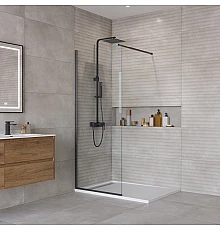 Душевая перегородка BelBagno KRAFT-L-1-80-C-NERO