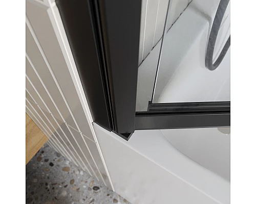 Душевая шторка на ванну BelBagno LUCE-VF-11-100/145-C-NERO