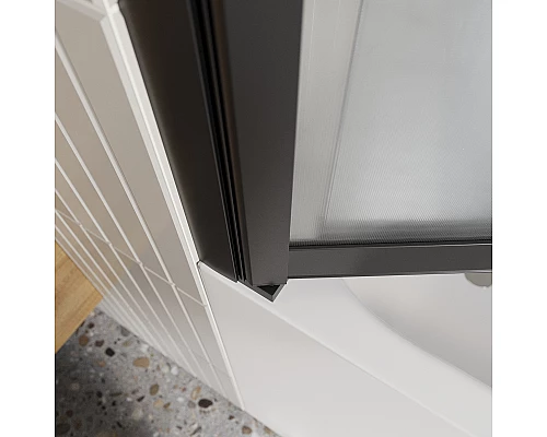 Душевая шторка на ванну BelBagno LUCE-VF-11-90/145-P-NERO