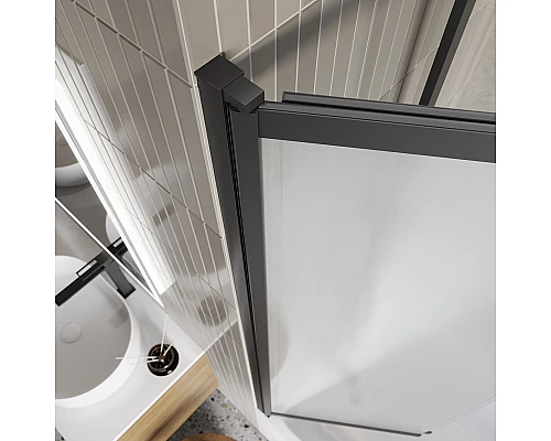 Душевая шторка на ванну BelBagno LUCE-VF-11-90/145-P-NERO