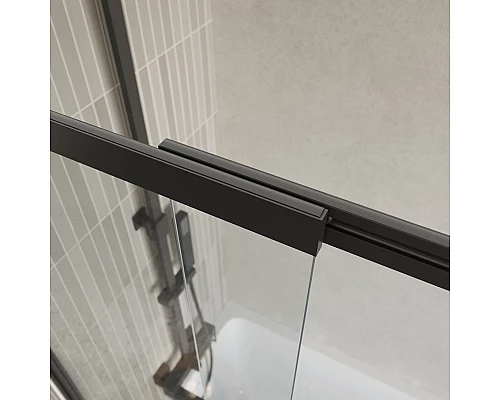 Душевая шторка на ванну BelBagno LUCE-VF-11-100/145-C-NERO