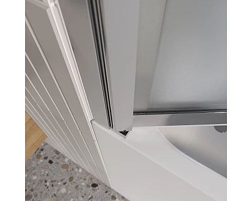 Душевая шторка на ванну BelBagno LUCE-VF-11-90/145-P-Cr