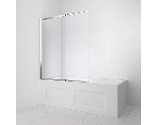 Душевая шторка на ванну BelBagno LUCE-VF-11-90/145-C-Cr