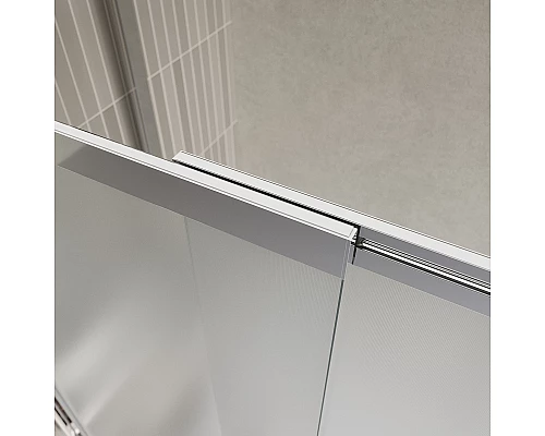 Душевая шторка на ванну BelBagno LUCE-VF-11-90/145-P-Cr