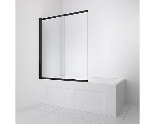 Душевая шторка на ванну BelBagno LUCE-VF-11-90/145-C-NERO