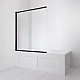 Душевая шторка на ванну BelBagno LUCE-VF-11-90/145-C-NERO