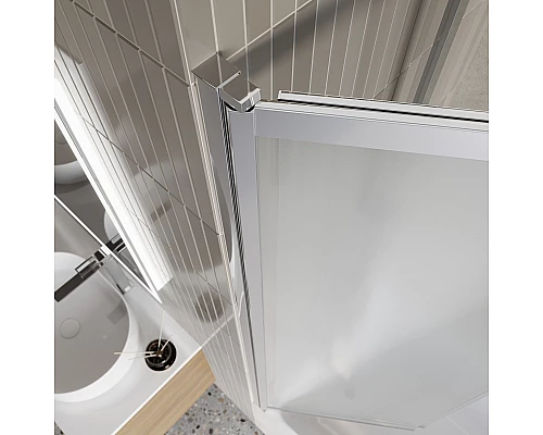 Душевая шторка на ванну BelBagno LUCE-VF-11-90/145-P-Cr