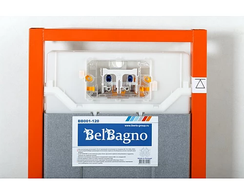 Инсталляция для подвесного унитаза с кнопкой хром BelBagno BB001-120/BB005-PR-CHROME