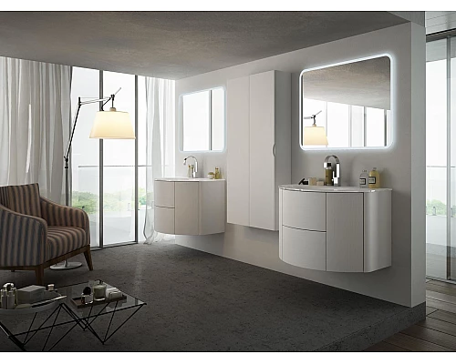 Колонна для ванной комнаты без зеркала реверсивная CEZARES 54586 Frassino bianco