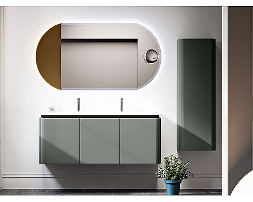 Колонна подвесная с одной распашной дверцей, реверсивная 35x43x130 CEZARES 55300 Verde opaco