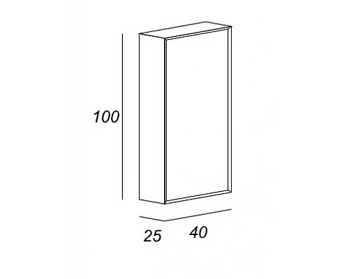 Колонна с одной распашной дверцей (реверсная) CEZARES BELLAGIO 54722 Rovere tabacco