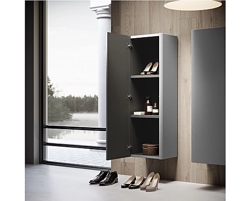 Колонна подвесная с одной распашной дверцей, реверсивная 35x43x130 CEZARES 55237 Grigio nuvola