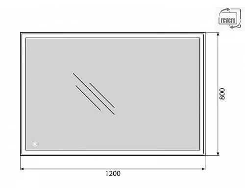 Зеркало BELBAGNO SPC-GRT-1200-800-TCH