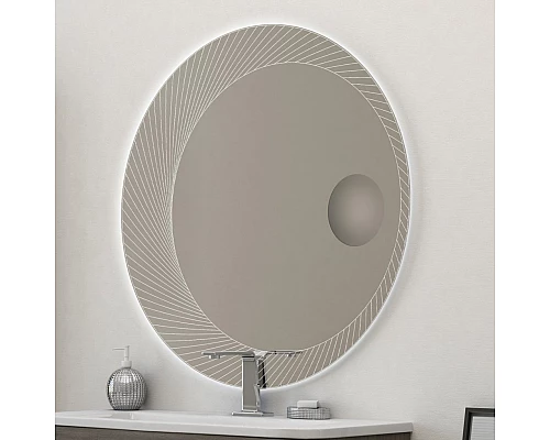 Зеркало с увеличительным зеркалом и со встроенной LED подсветкой 45011, 100х100 CEZARES 45011