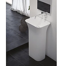 Напольная раковина из литьевого мрамора CEZARES TITAN-SQUARE-50-38-90-LVB-FS