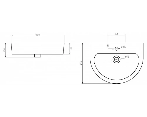 Раковина BelBagno MARINO с полупьедесталом