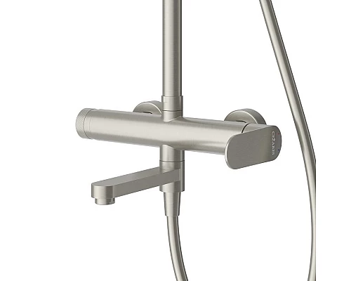 Душевая стойка со смесителем изливом и душевым шлангом, верхним, ручным душем CEZARES STYLUS-CVD-IN