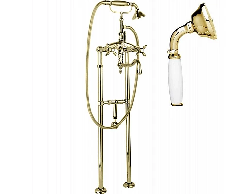 Напольный смеситель для ванны с кронштейном для слива-перелива CEZARES NOSTALGIA-VDPS2-03/24-Bi