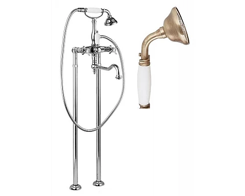 Напольный смеситель для ванны с поворотным изливом CEZARES LORD-VDP2-02-Bi