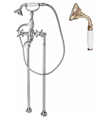 Напольный смеситель для ванны с ручным душем, шлангом 150 см CEZARES GOLF-VDP-02-Bi