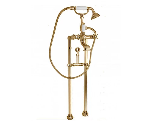 Напольный смеситель для ванны с кронштейном для слива-перелива CEZARES LORD-VDPS-03/24-Bi