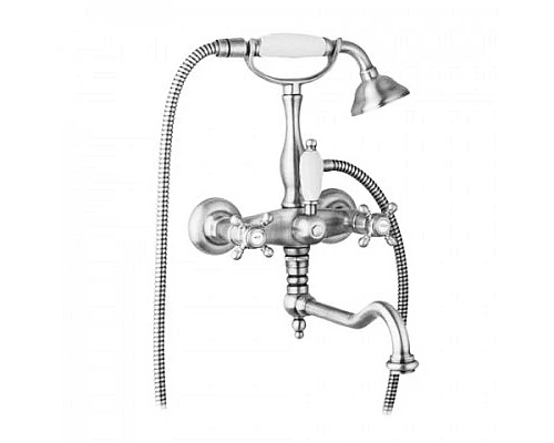 Смеситель для ванны с поворотным изливом с ручным душем, шлангом 150 см CEZARES GOLF-VDF-01-Bi