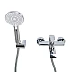 Смеситель для ванны и душа в комплекте с ручным душем, шлангом и держателем BelBagno AURORA-VASM-CRM