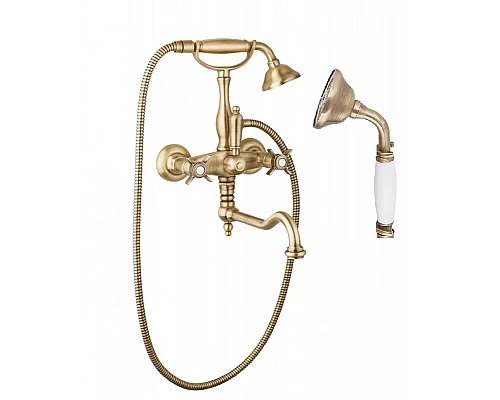 Смеситель для ванны с поворотным изливом с ручным душем, шлангом 150 см CEZARES LORD-VDF-02-Bi