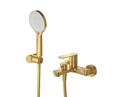 Смеситель для ванны и душа в комплекте с ручным душем, шлангом и держателем CEZARES STYLUS-VD-BORO