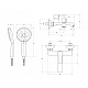 Смеситель для ванны и душа в комплекте с ручным душем, шлангом и держателем BelBagno AURORA-VASM-CRM