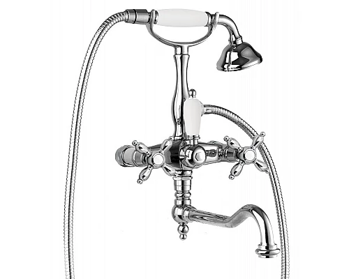 Смеситель для ванны с поворотным изливом с ручным душем, шлангом 150 см CEZARES NOSTALGIA-VDF-01-Bi