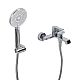 Смеситель для ванны и душа в комплекте с ручным душем, шлангом и держателем BelBagno AURORA-VASM-CRM