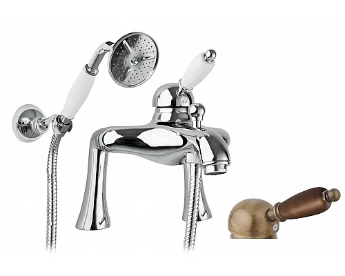 Смеситель на борт ванны с ручным душем CEZARES ELITE-PBVM-02-Nc