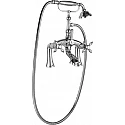 Смеситель на борт ванны с ручным душем CEZARES ATLANTIS-NOSTALGIA-PBV-01