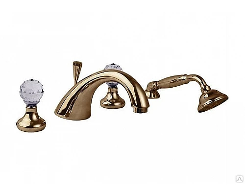 Смеситель на борт ванной с ручным выдвижным душем CEZARES ATLANTIS-BVD-02-Sw/M