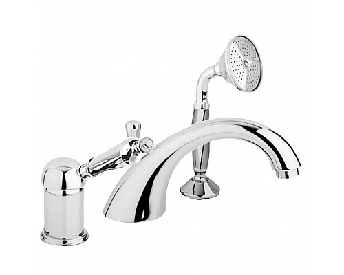 Смеситель на борт ванны с выдвижным душем и переключателем CEZARES ELITE-BVDM-01-M